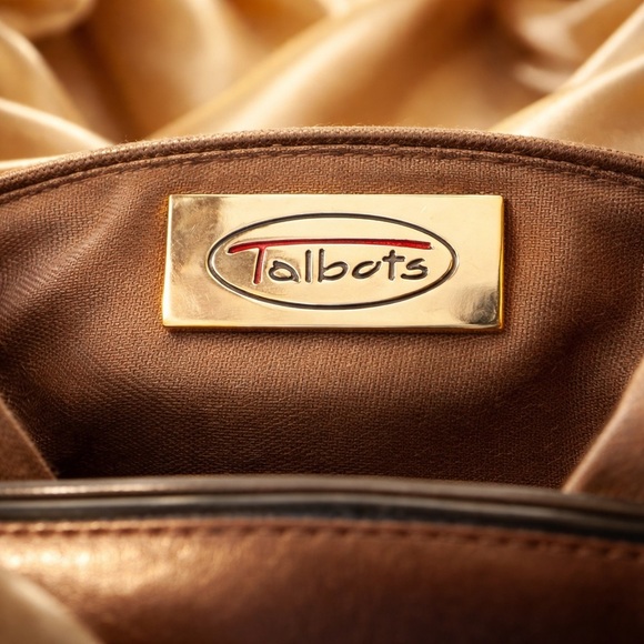 Talbots Dark Brown Leather Woven Shoulder Bag - Picture 3 of 6